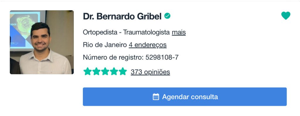 Dr. Bernardo Gribel | Ortopedista e Traumatologista | Doctoralia