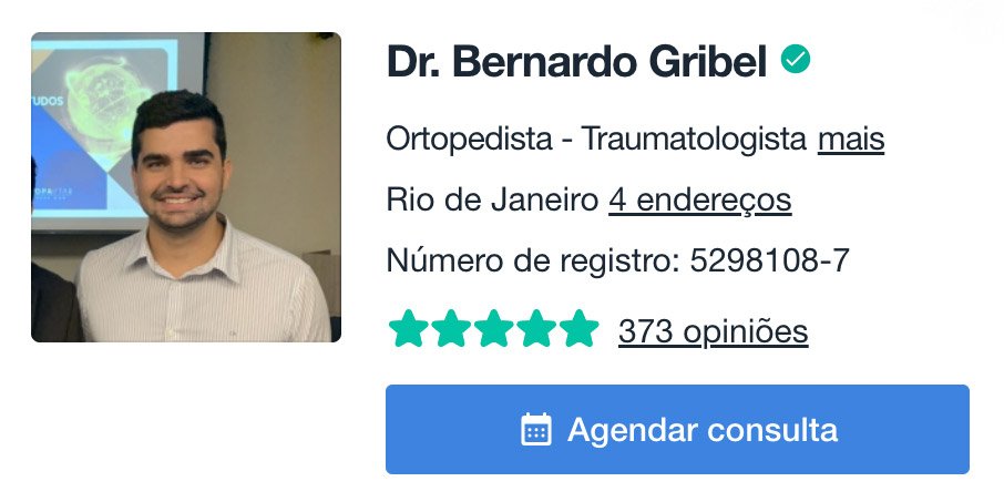 Dr. Bernardo Gribel | Ortopedista e Traumatologista | Doctoralia